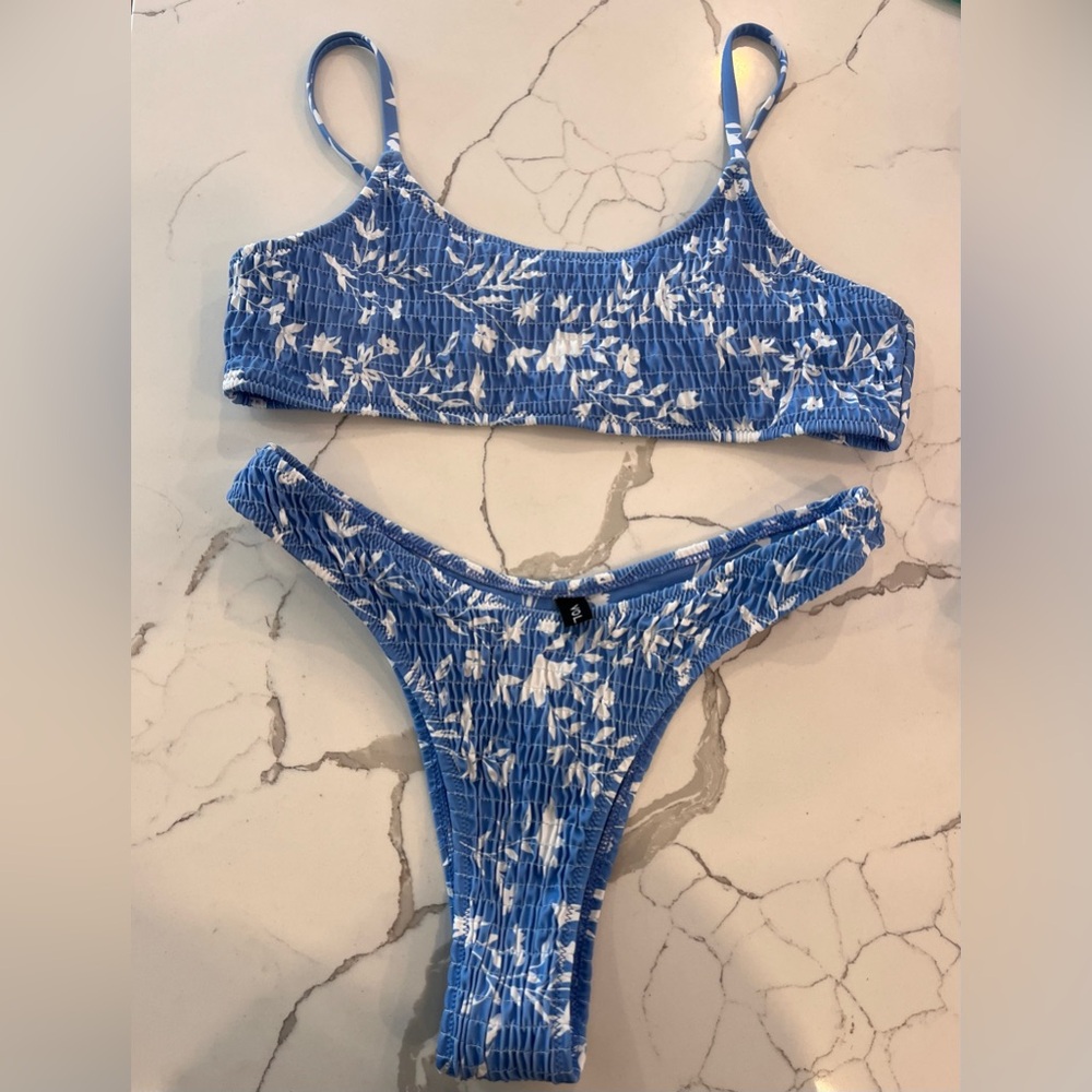 Blue Flower Bikini